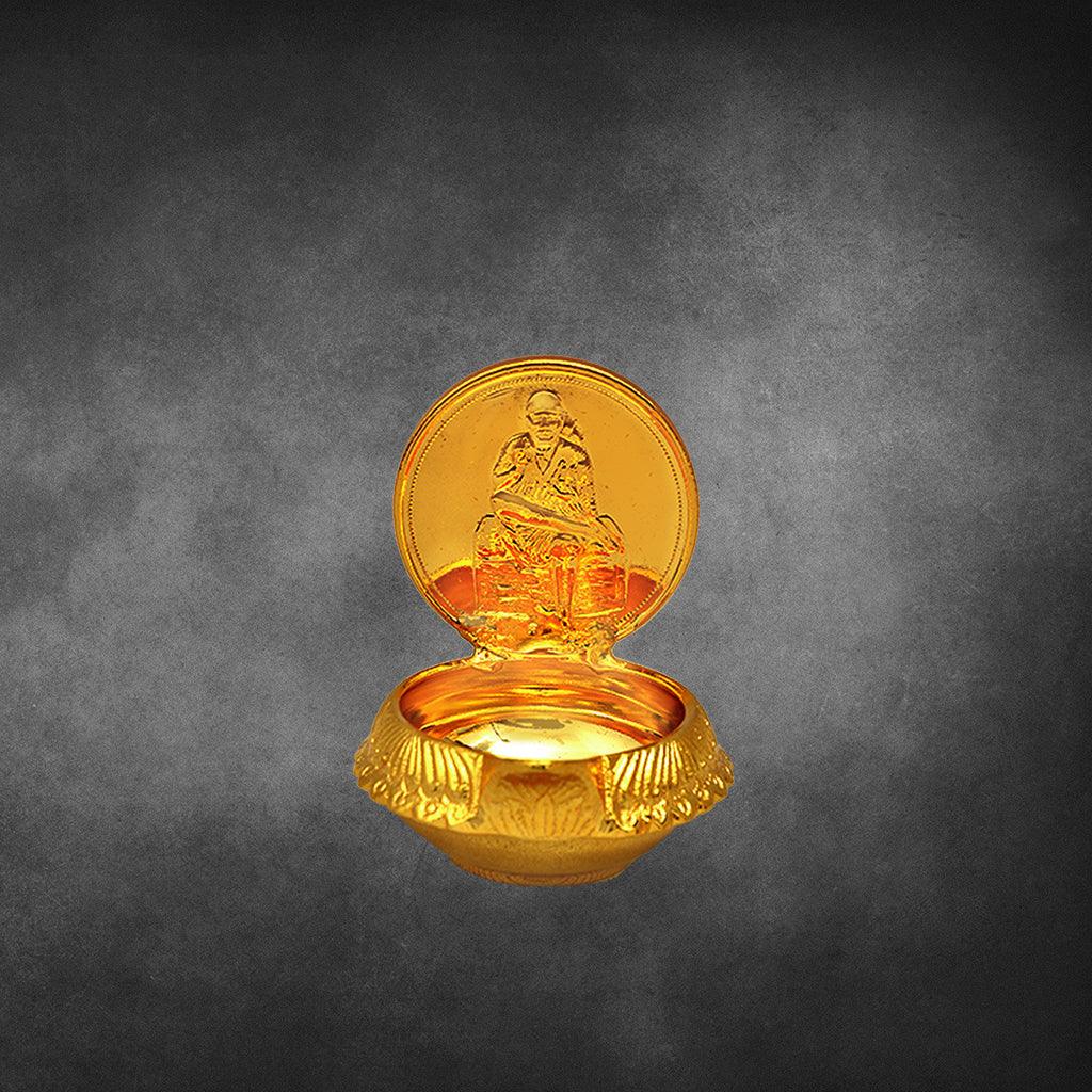 Saibaba Lamp 2.4" - mantra gold coatings 
