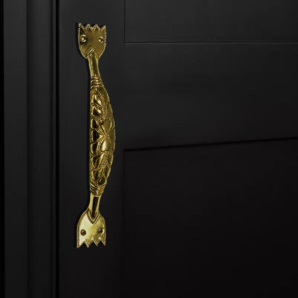 Heart Shape Door Handle 11.6" - mantra gold coatings 