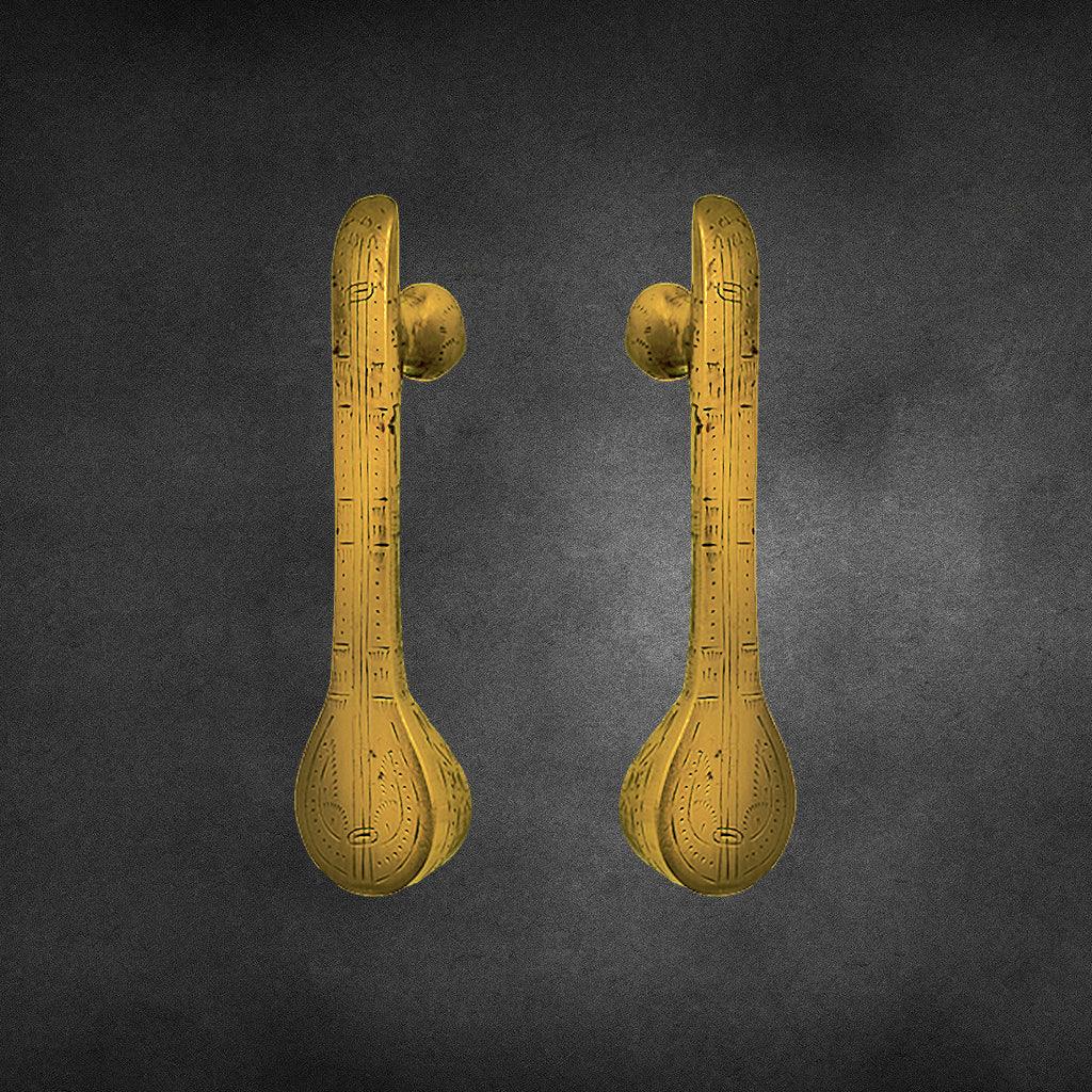 Veena Door Handle 8" - mantra gold coatings 