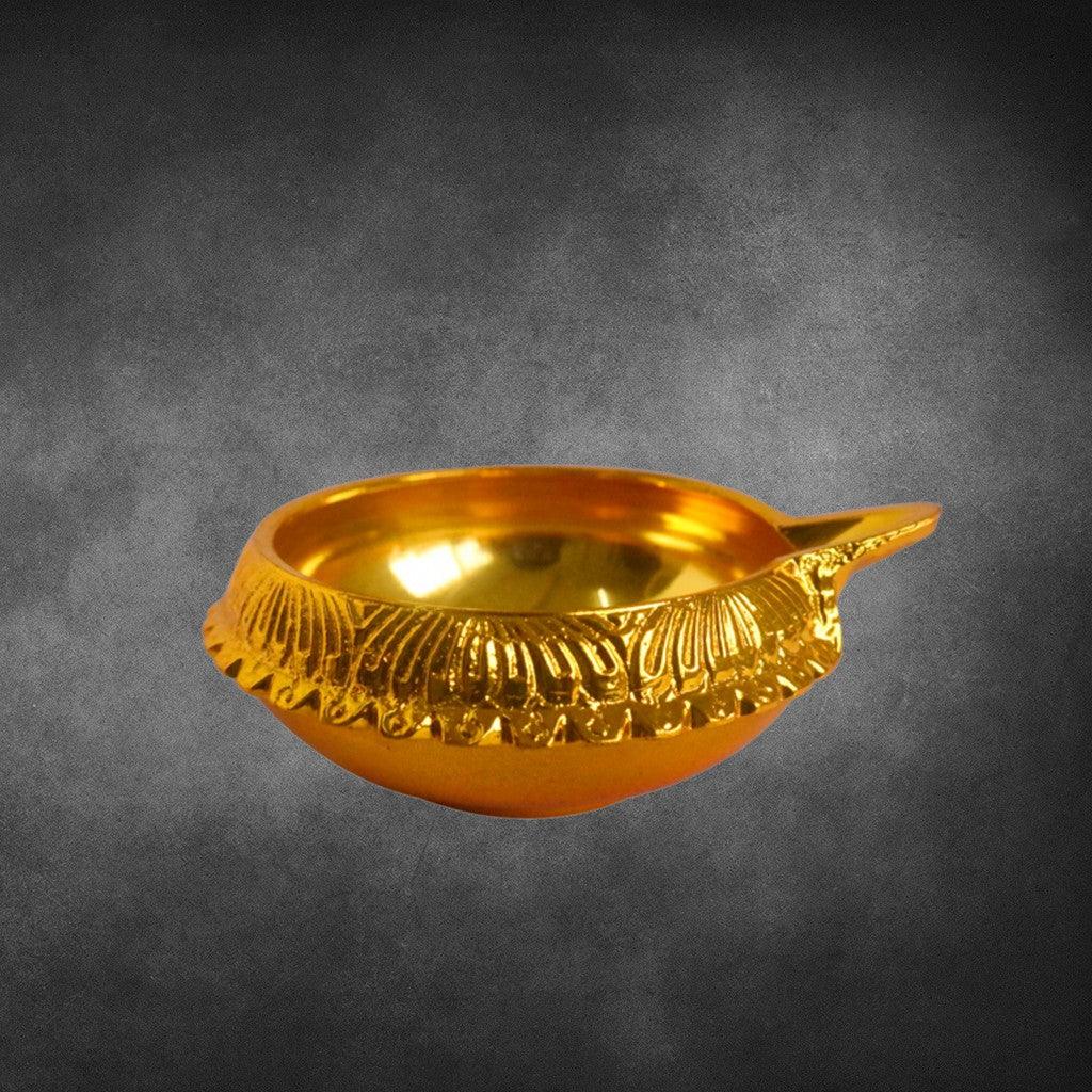 Kubera Deepam 2.8" - mantra gold coatings 