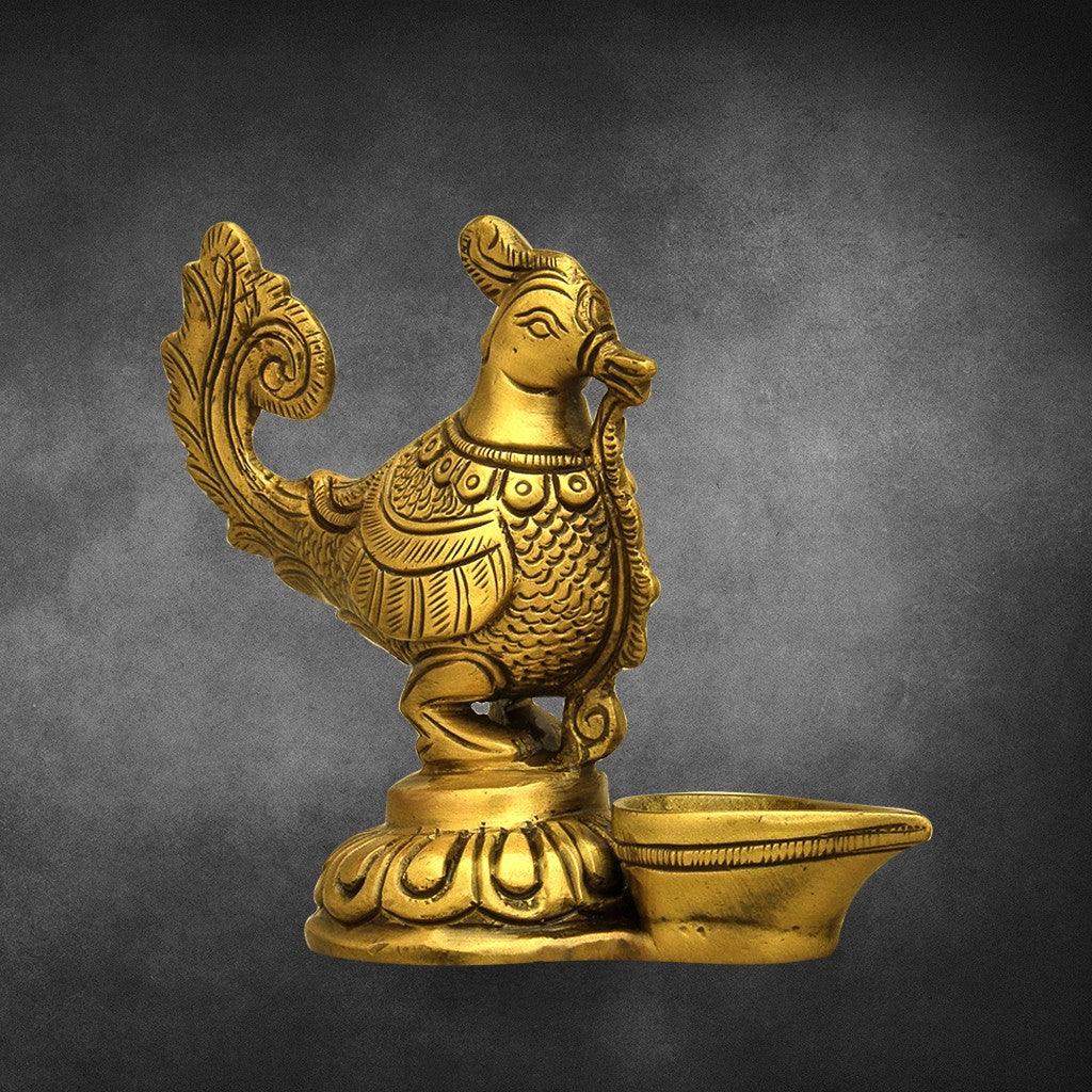 Annam With Deepam 3.2" - mantra gold coatings 