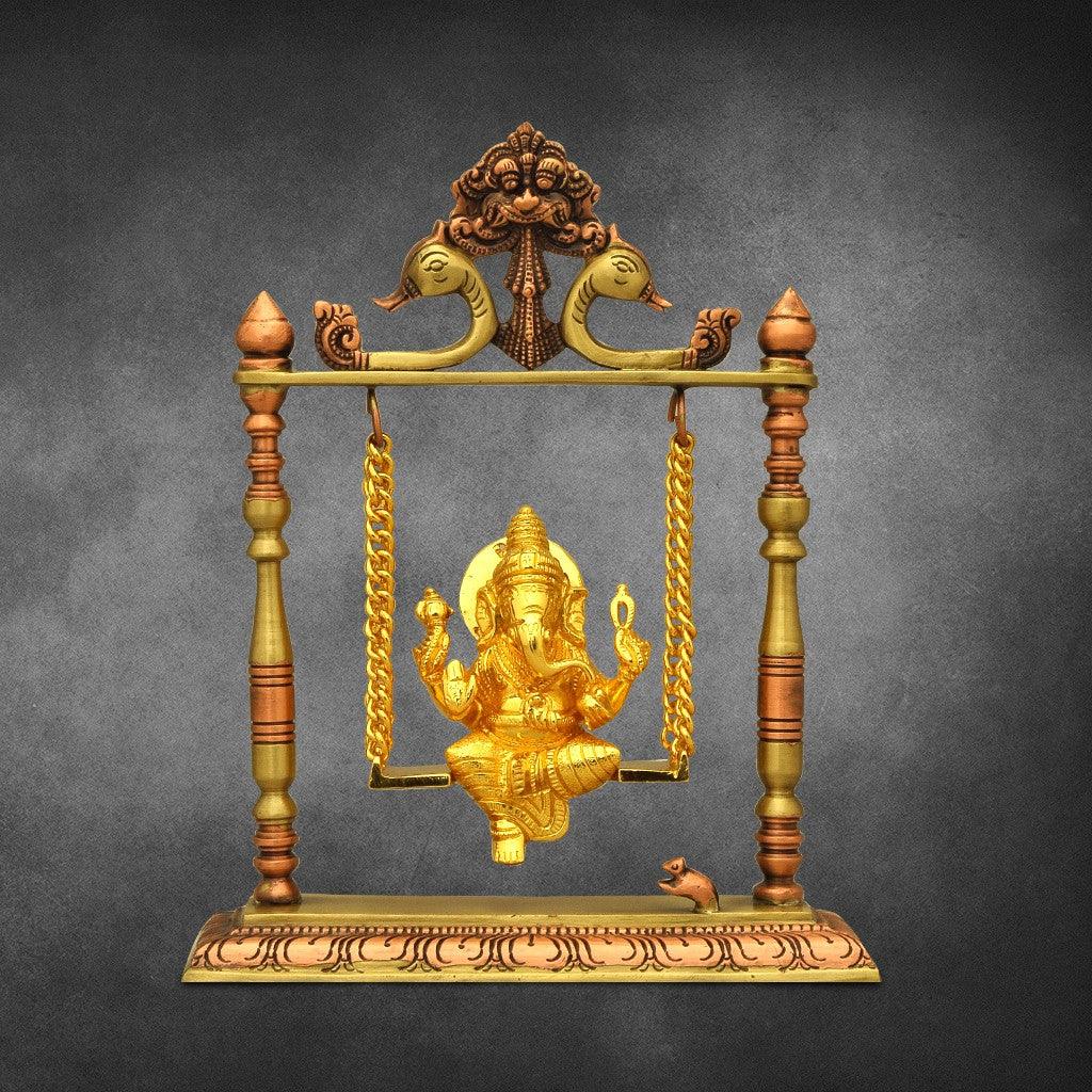 Jula Ganesha 9.2" - mantra gold coatings 
