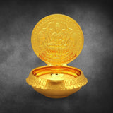 Gajalakshmi Lamp 3.6" - mantra gold coatings 