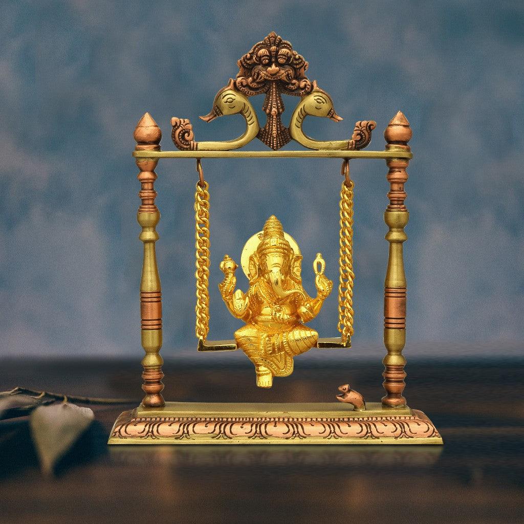 Jula Ganesha 9.2" - mantra gold coatings 