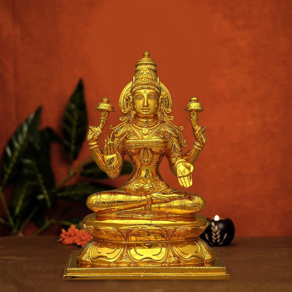 Uthama Lakshmi  8" - mantra gold coatings 